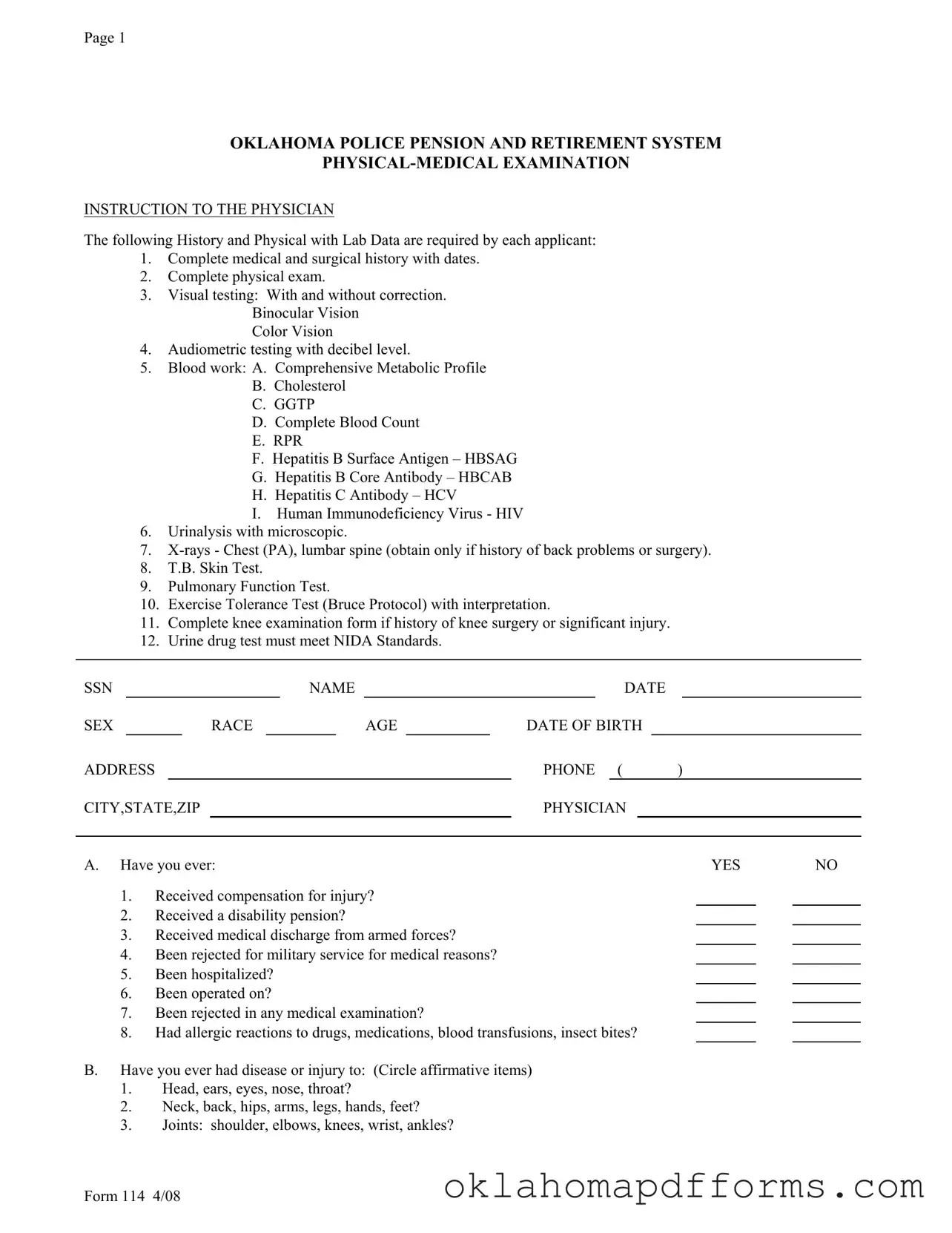 Fill Your 114 Oklahoma Form