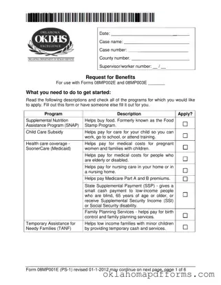 Fill Your Okdhs Form