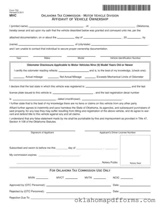 Fill Your Oklahoma 753 Form