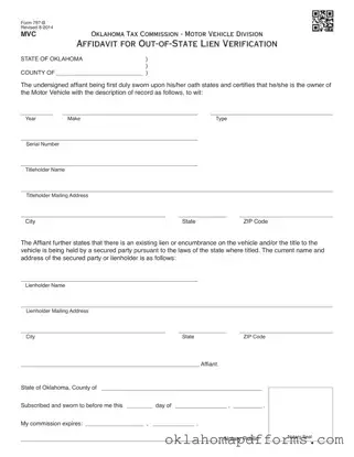 Fill Your Oklahoma 797 B Form