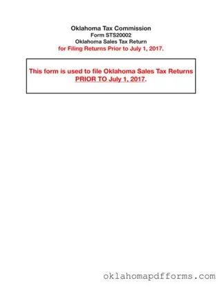 Fill Your Oklahoma Sales Form