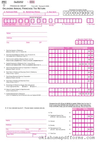 Fill Your Oklahoma Tax Return 200 Form