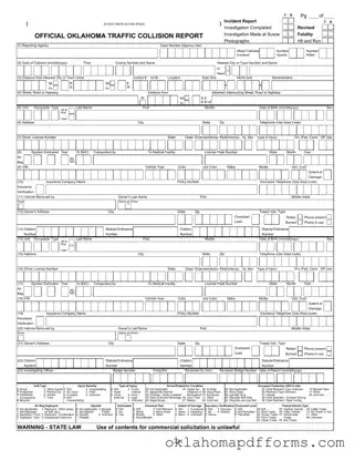 Fill Your Oklahoma Traffic Collision Report Form